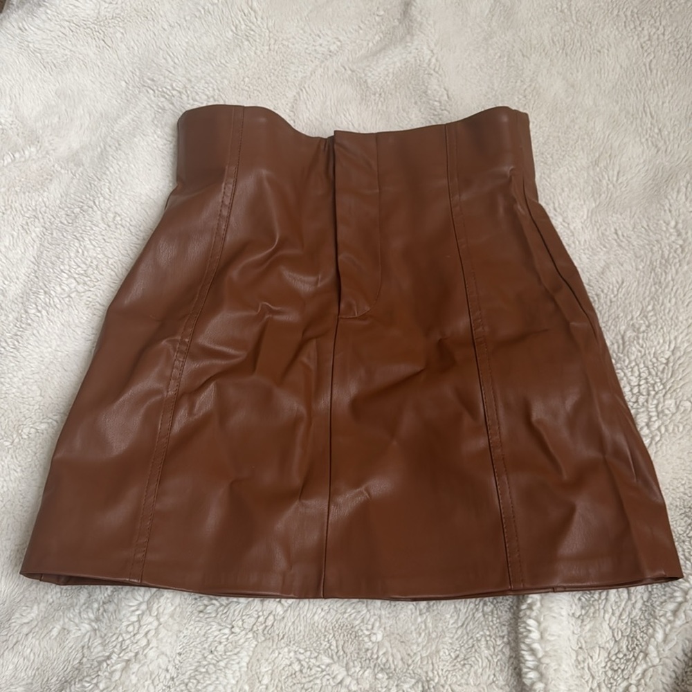 Zara Faux Leather Mini Skirt